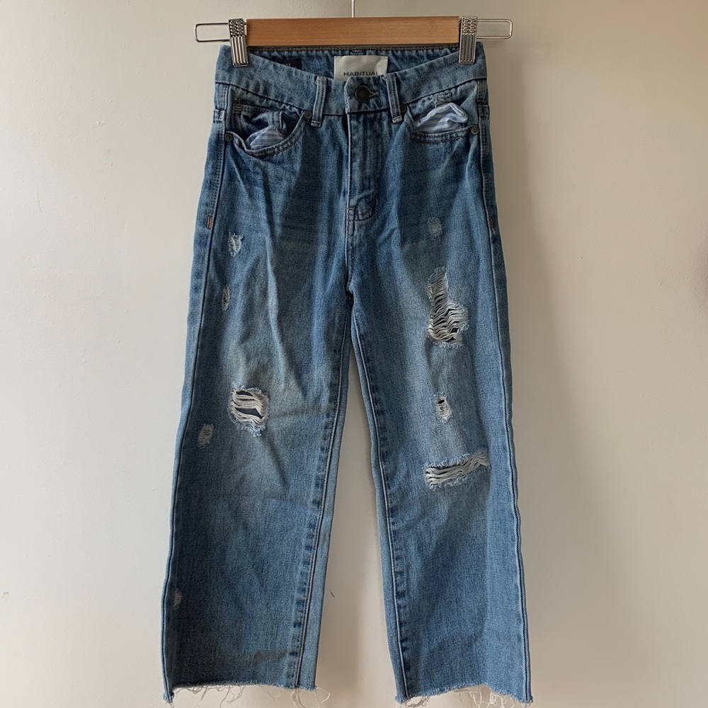 Girls 10 Habitual Highrise Wide Leg Crop Jeans